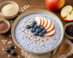 Porridge mit Heidelbeeren und Apfel, 220 Gramm